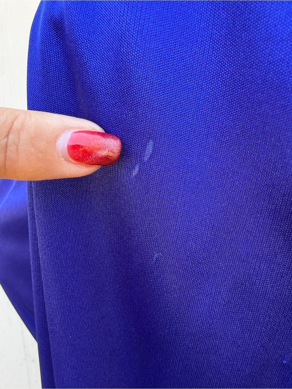 Vintage Capricorn Cobalt Blue Beaded Draped Midi Dress Sz 12 USA - Picture 15 of 16